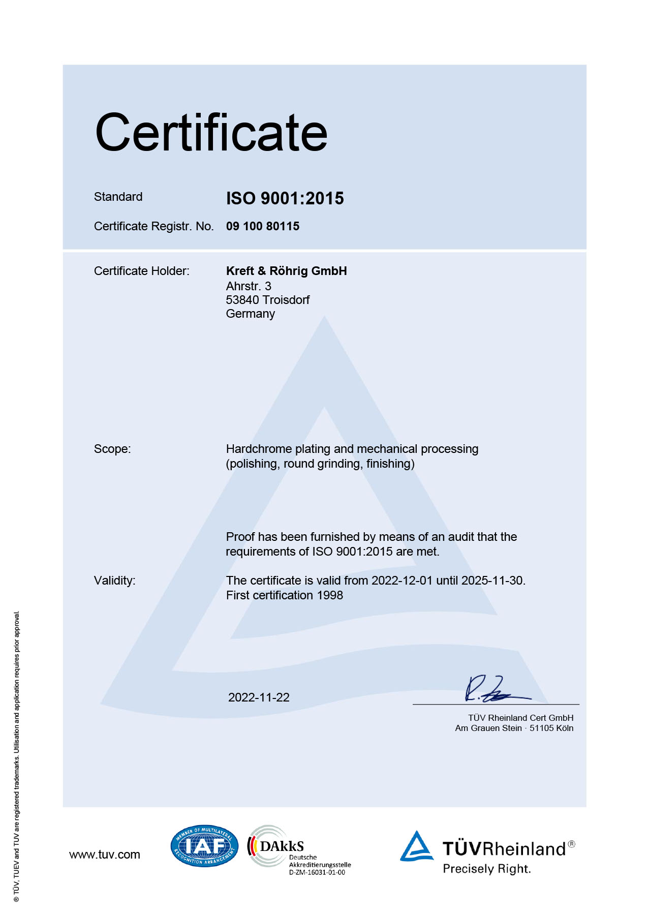 QM-Zertifikat 2019-2022